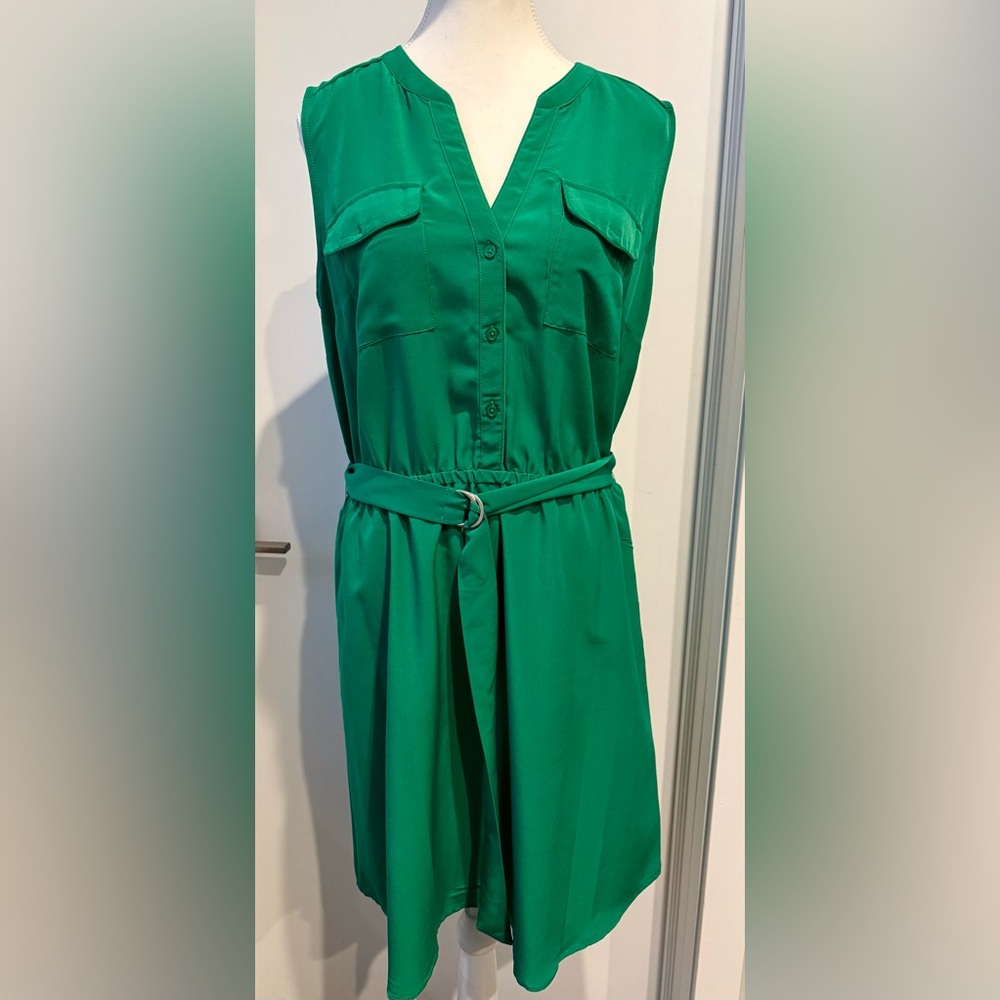 Mossimo Green Sleeveless Dress, L